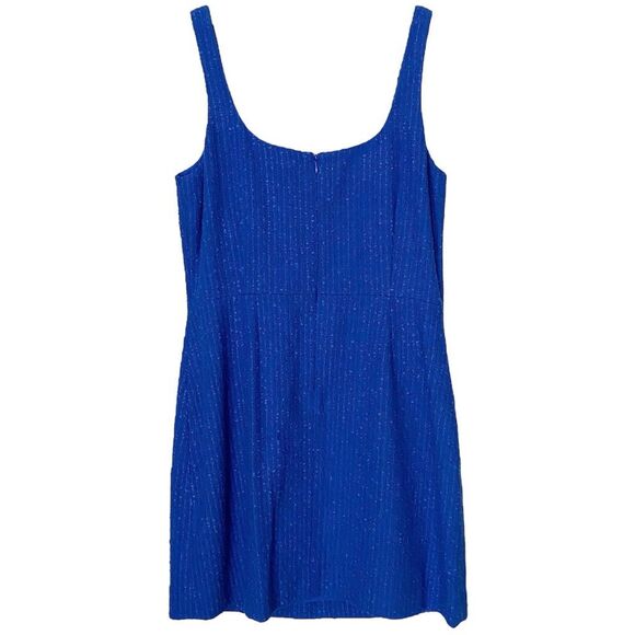 Veronica Beard Sabra Royal Blue Tweed Sleeveless Mini Dress NWT Size 10/Medium - Picture 3 of 7